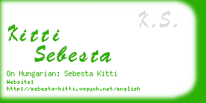 kitti sebesta business card